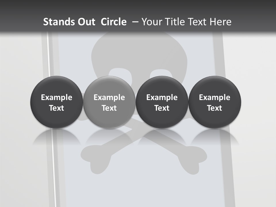 Caution Skull Bones PowerPoint Template