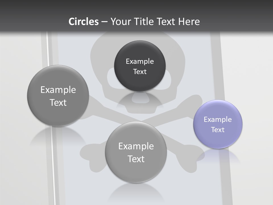 Caution Skull Bones PowerPoint Template