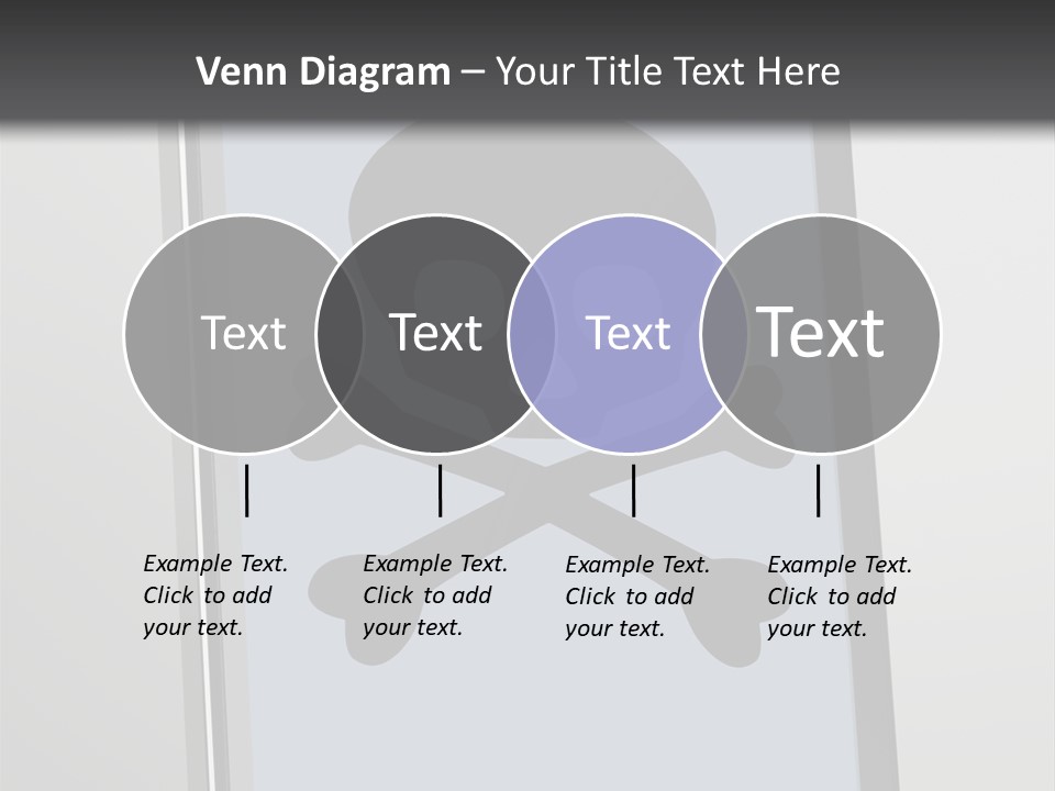 Caution Skull Bones PowerPoint Template