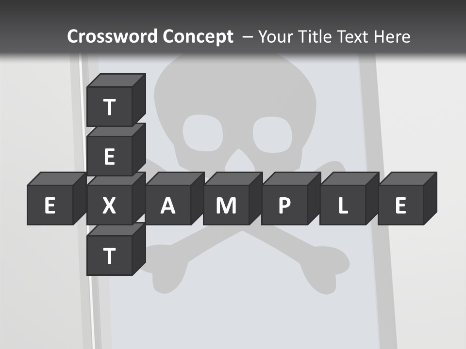 Caution Skull Bones PowerPoint Template