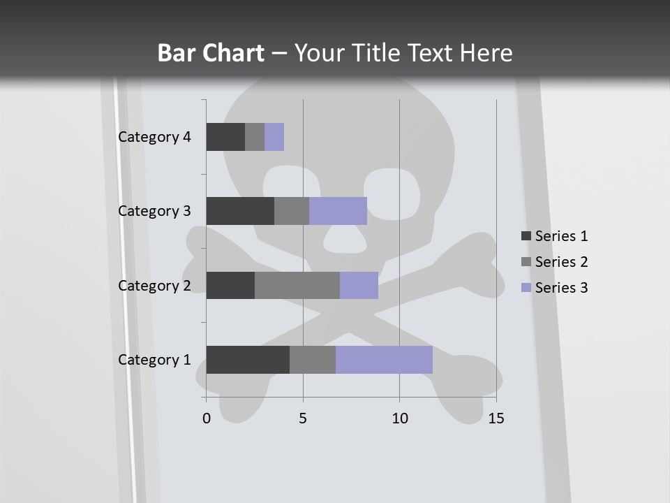 Caution Skull Bones PowerPoint Template