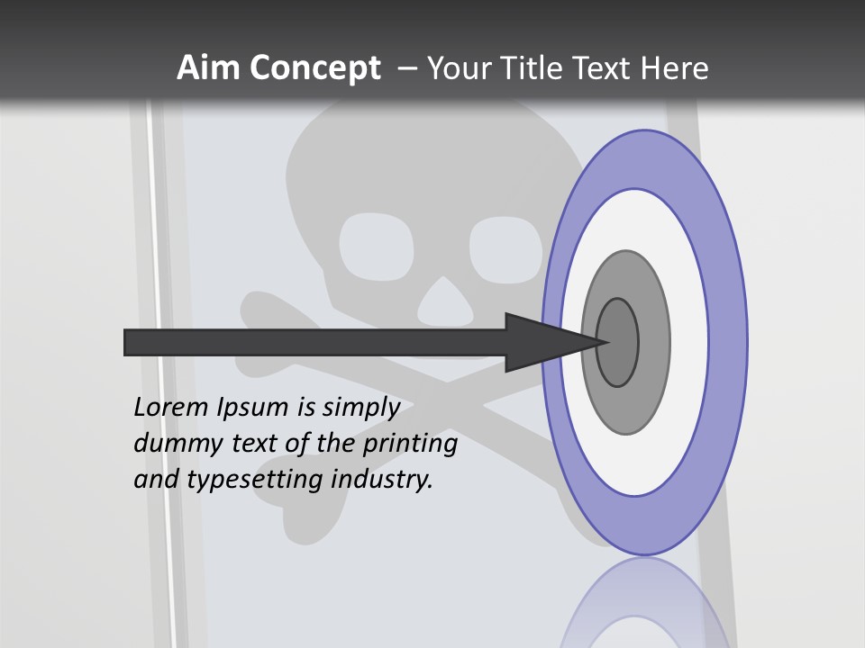 Caution Skull Bones PowerPoint Template