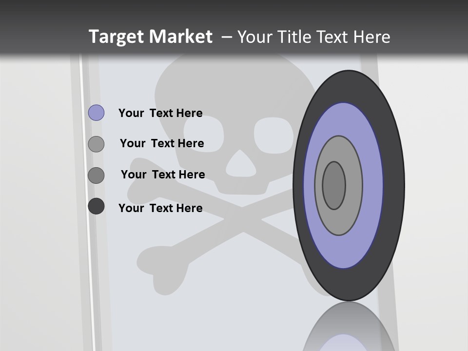 Caution Skull Bones PowerPoint Template