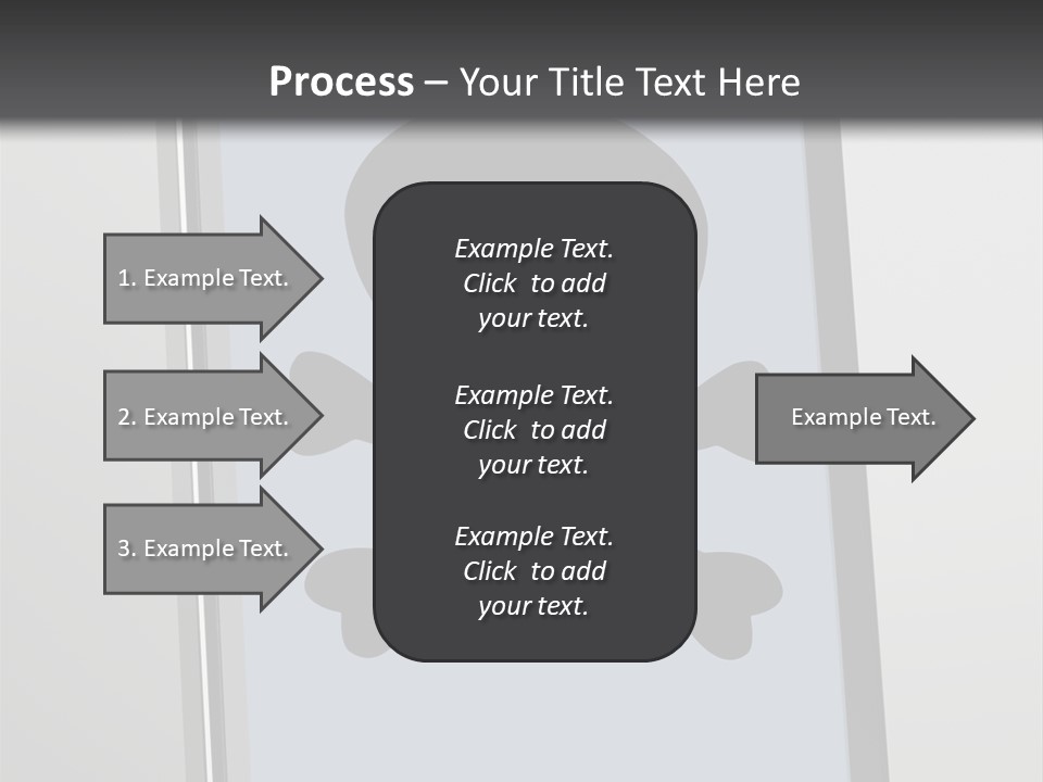 Caution Skull Bones PowerPoint Template