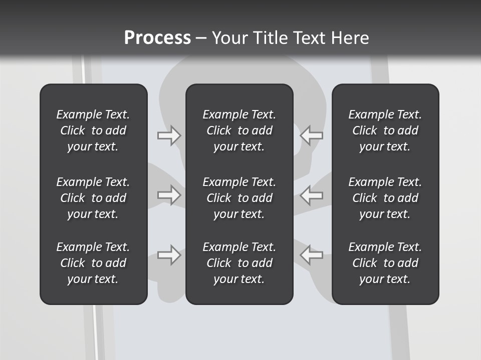 Caution Skull Bones PowerPoint Template