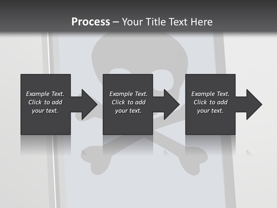 Caution Skull Bones PowerPoint Template