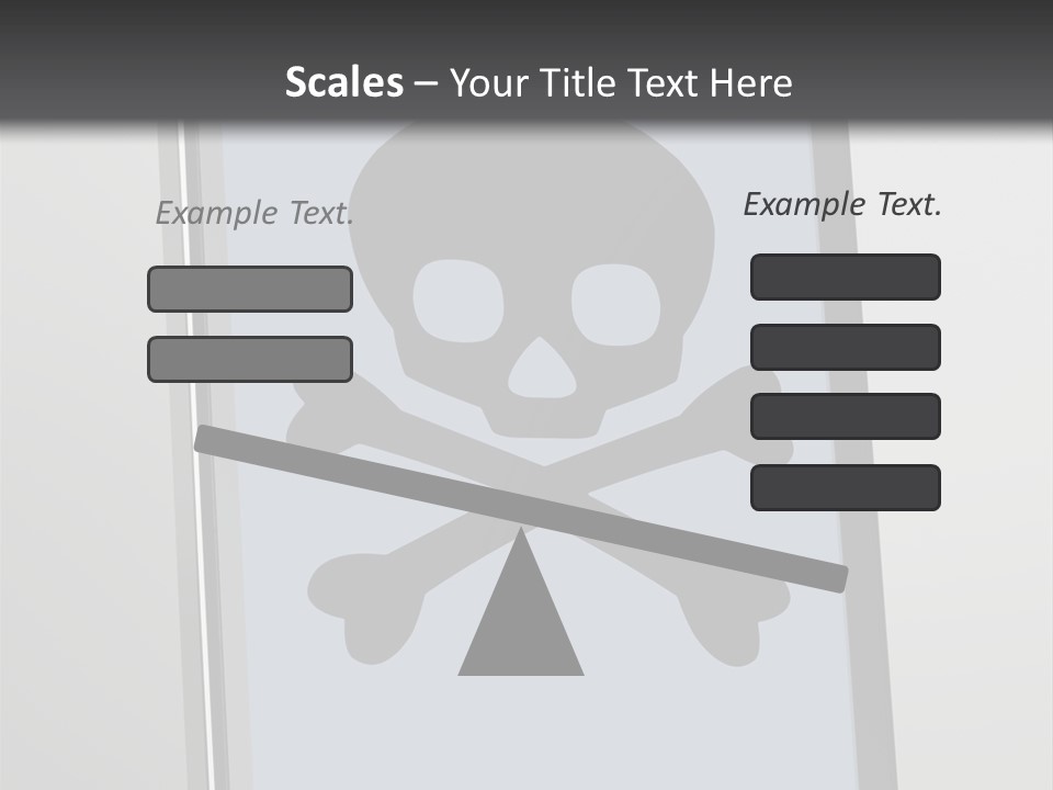 Caution Skull Bones PowerPoint Template