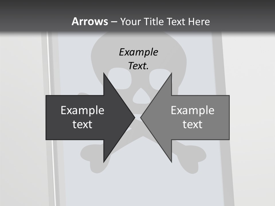 Caution Skull Bones PowerPoint Template