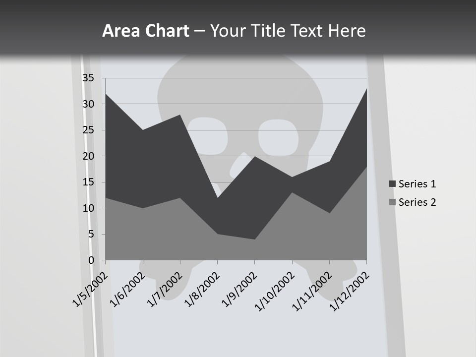Caution Skull Bones PowerPoint Template