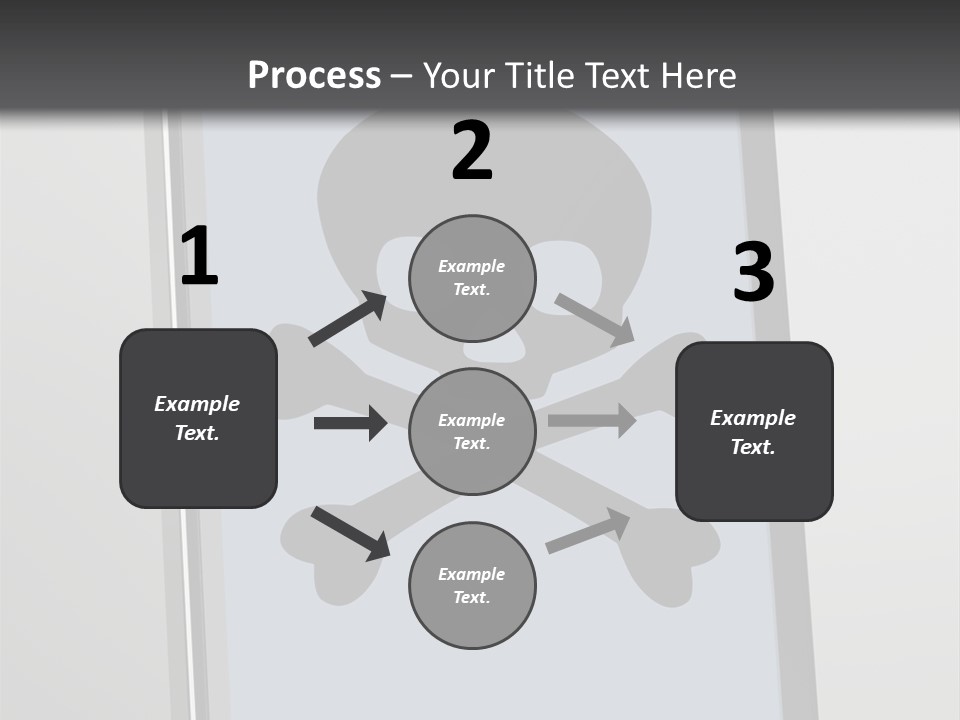 Caution Skull Bones PowerPoint Template