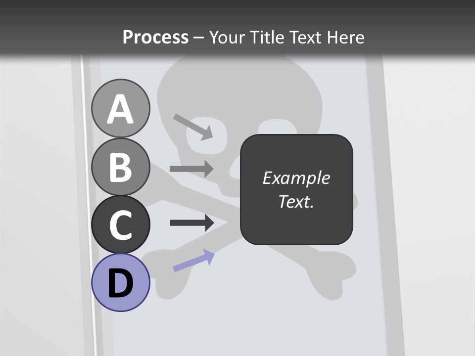 Caution Skull Bones PowerPoint Template