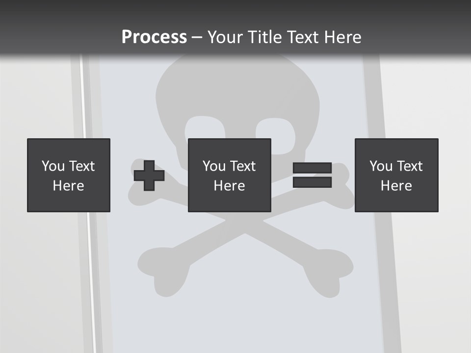Caution Skull Bones PowerPoint Template