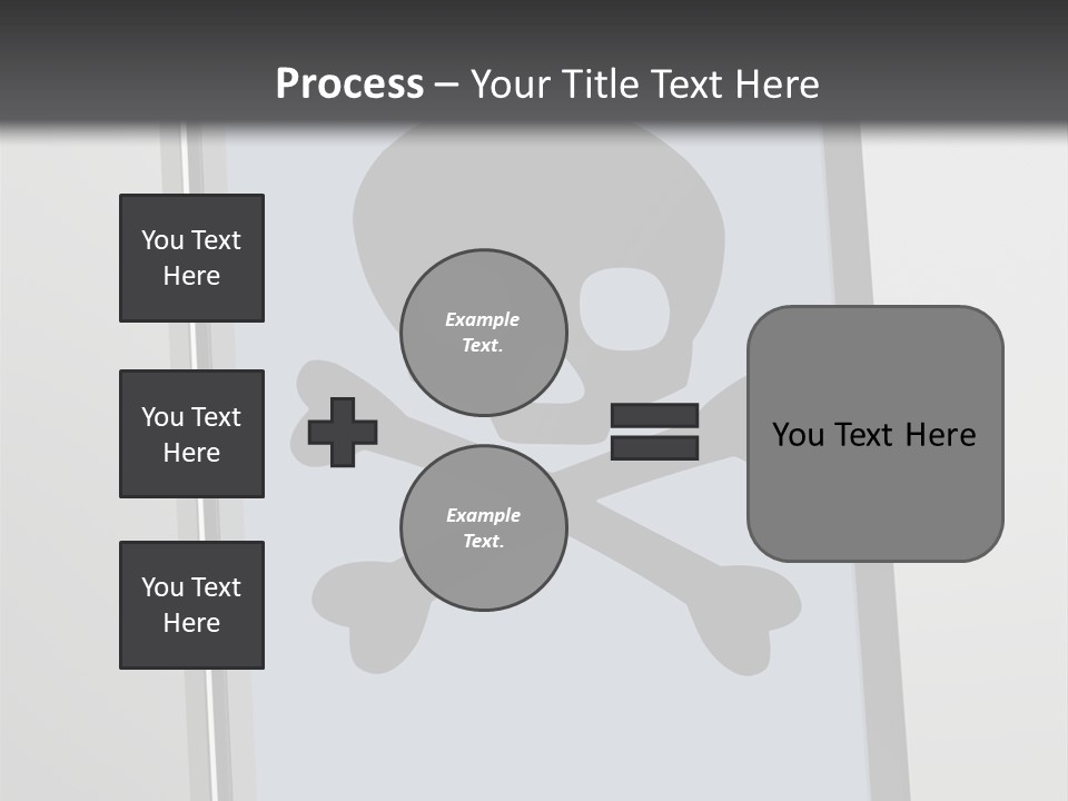 Caution Skull Bones PowerPoint Template