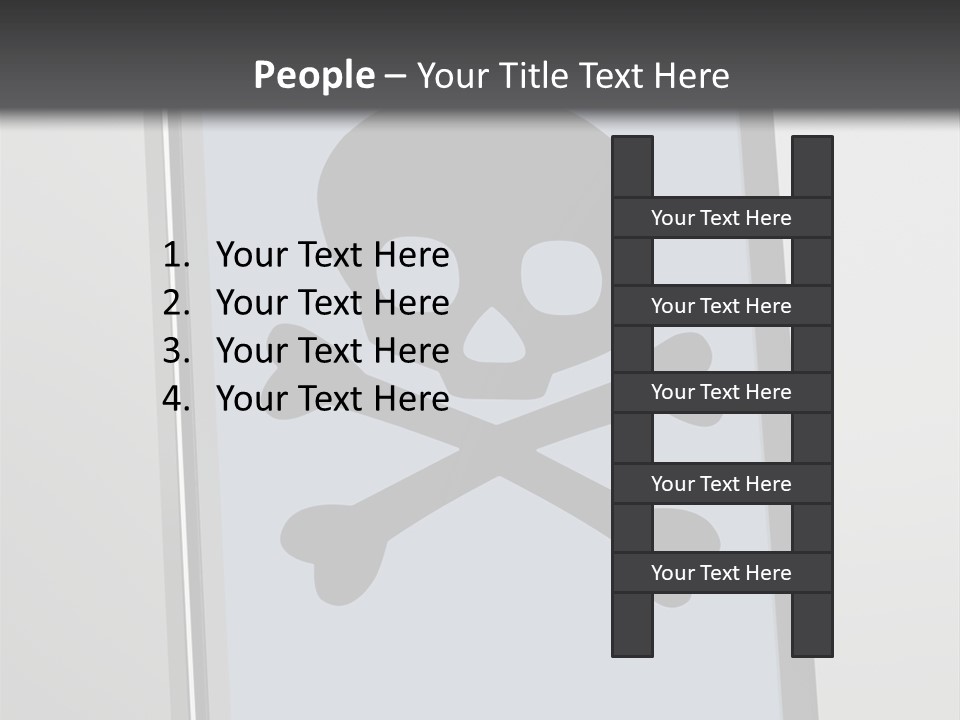 Caution Skull Bones PowerPoint Template