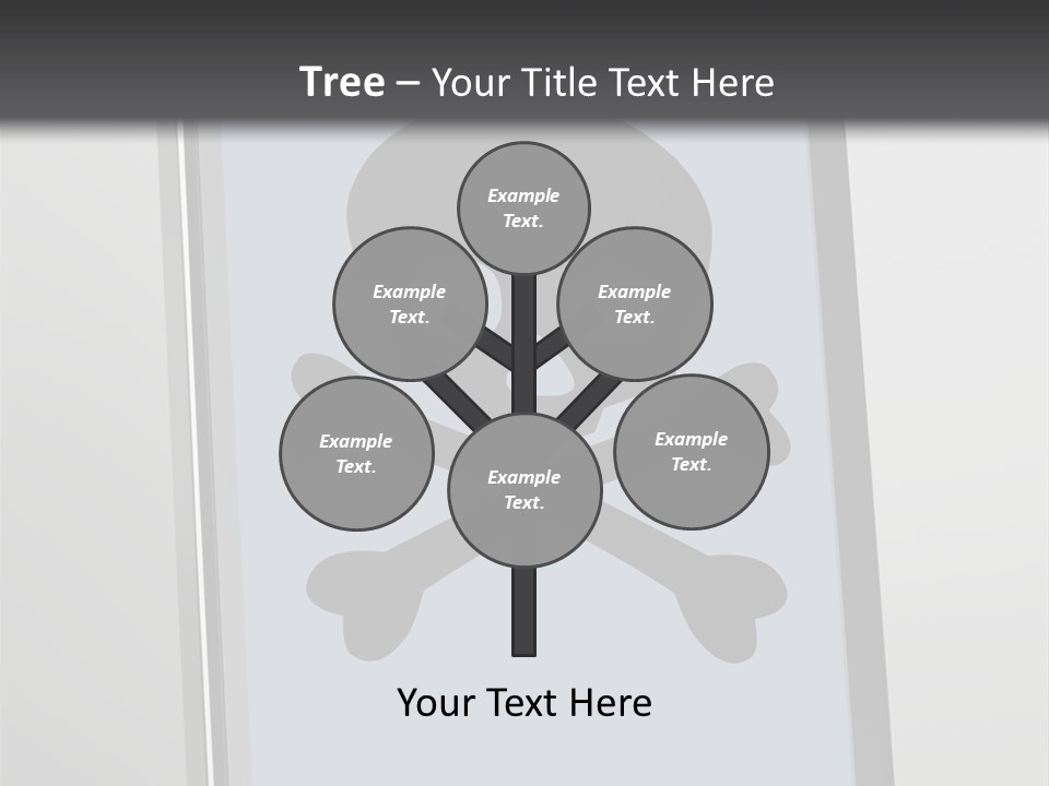 Caution Skull Bones PowerPoint Template