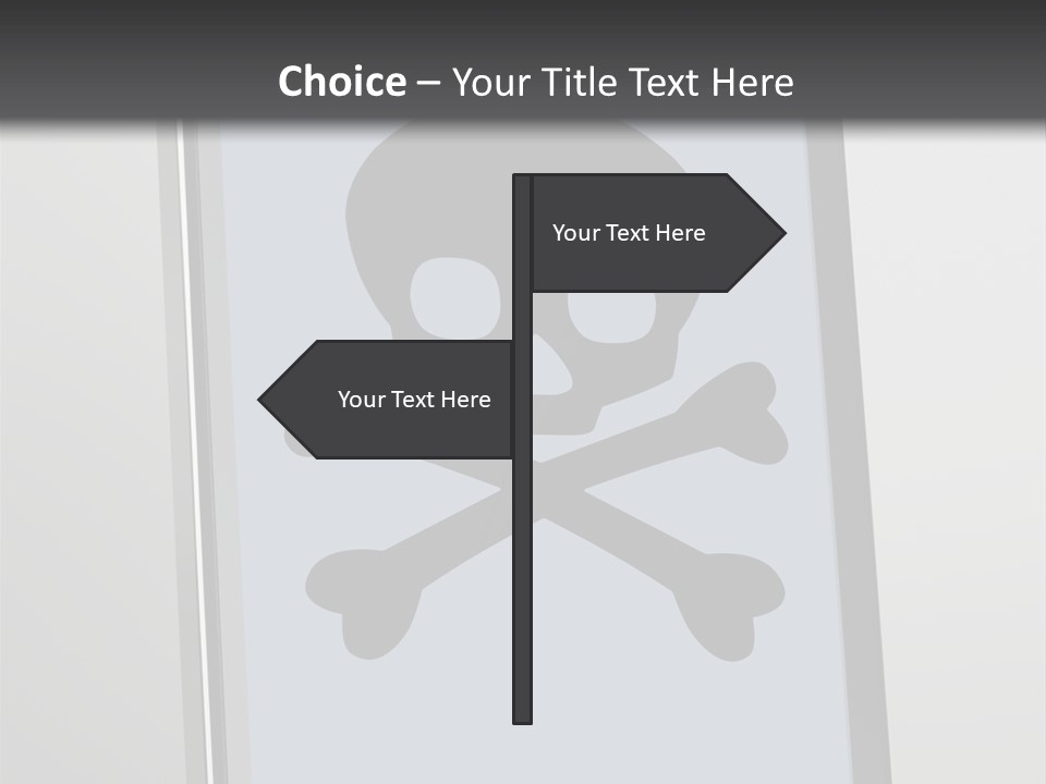 Caution Skull Bones PowerPoint Template