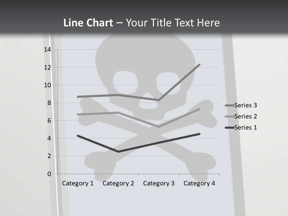 Caution Skull Bones PowerPoint Template