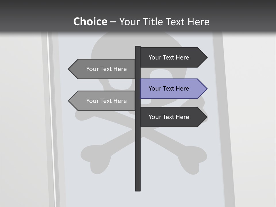 Caution Skull Bones PowerPoint Template