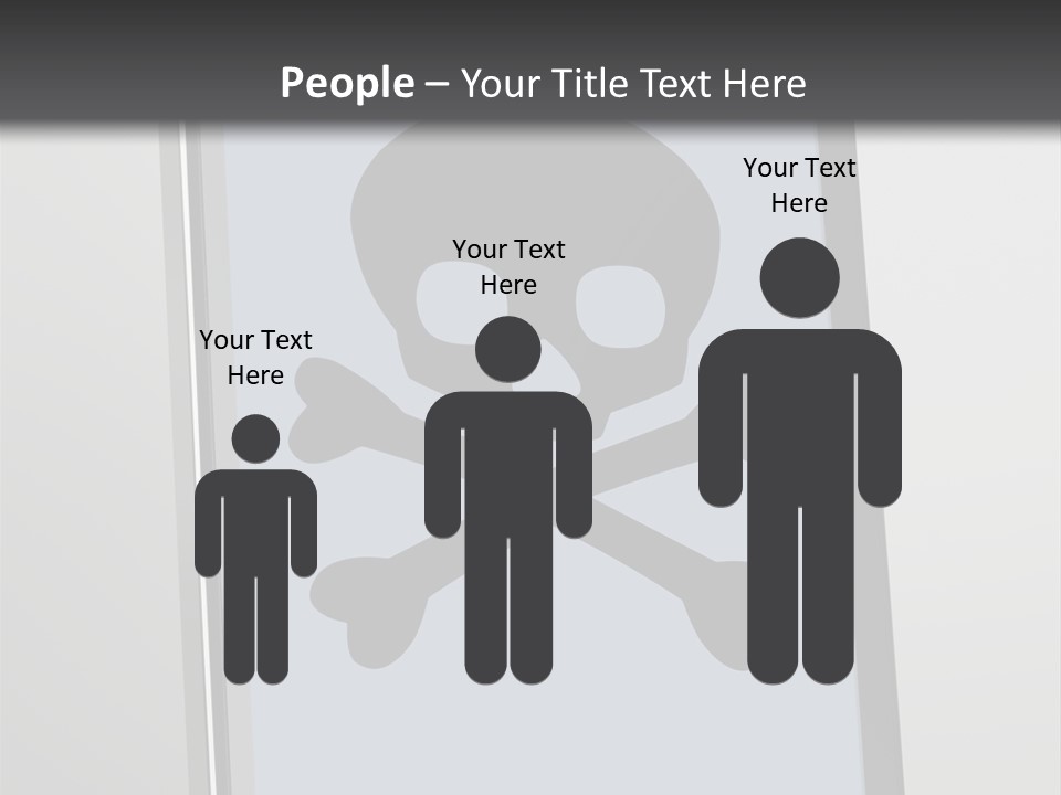 Caution Skull Bones PowerPoint Template