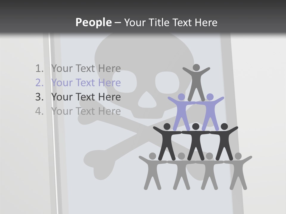 Caution Skull Bones PowerPoint Template