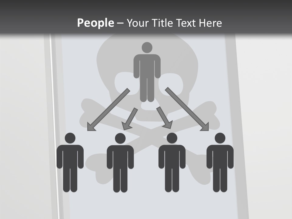 Caution Skull Bones PowerPoint Template