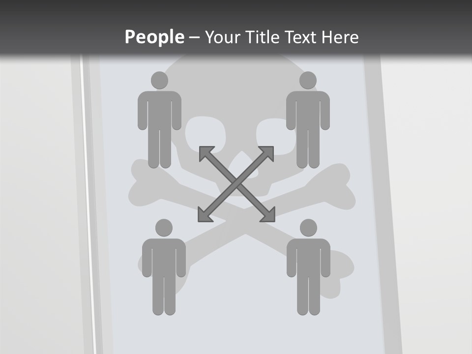 Caution Skull Bones PowerPoint Template