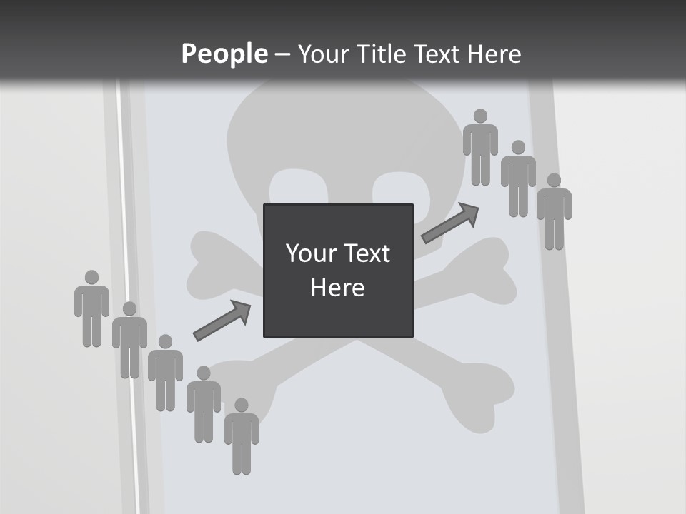 Caution Skull Bones PowerPoint Template