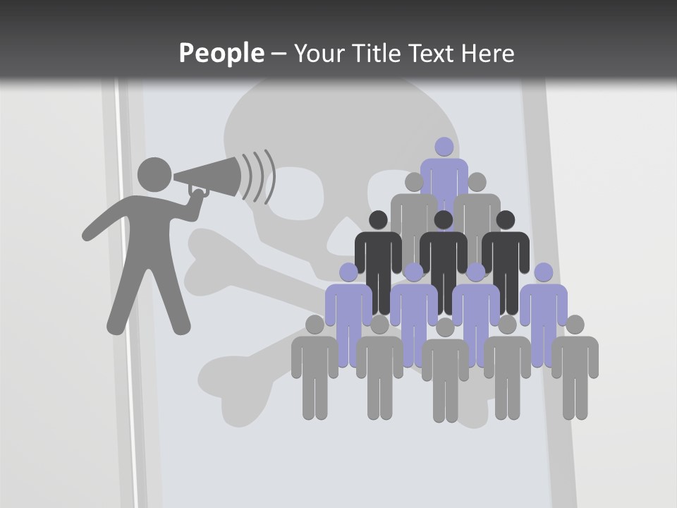 Caution Skull Bones PowerPoint Template