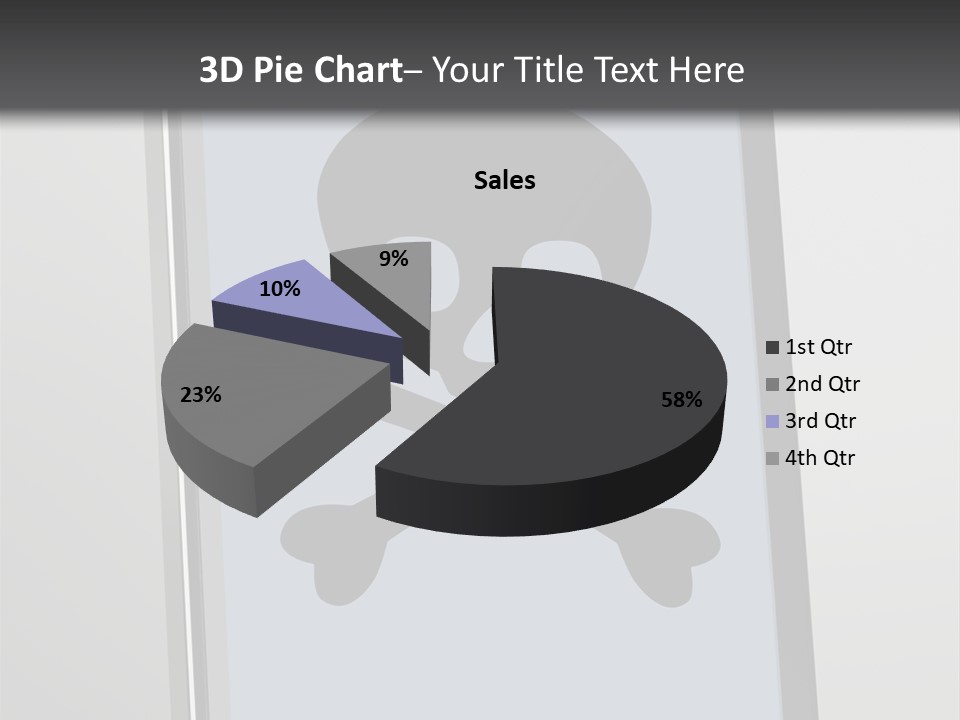 Caution Skull Bones PowerPoint Template