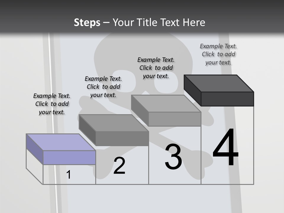 Caution Skull Bones PowerPoint Template