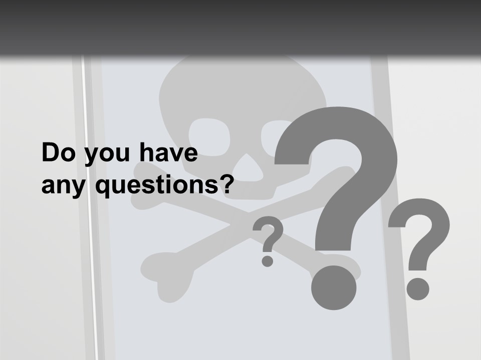 Caution Skull Bones PowerPoint Template