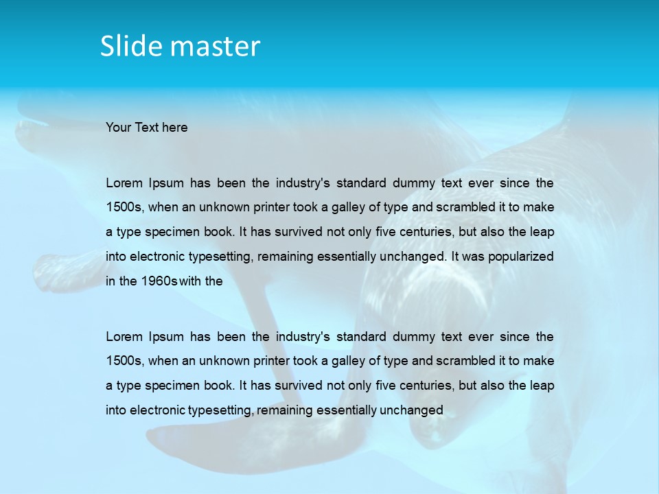 Togetherness Sealife Couple PowerPoint Template