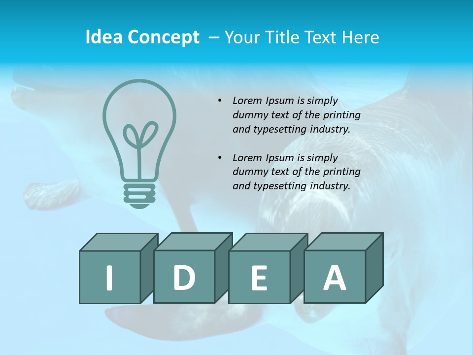 Togetherness Sealife Couple PowerPoint Template