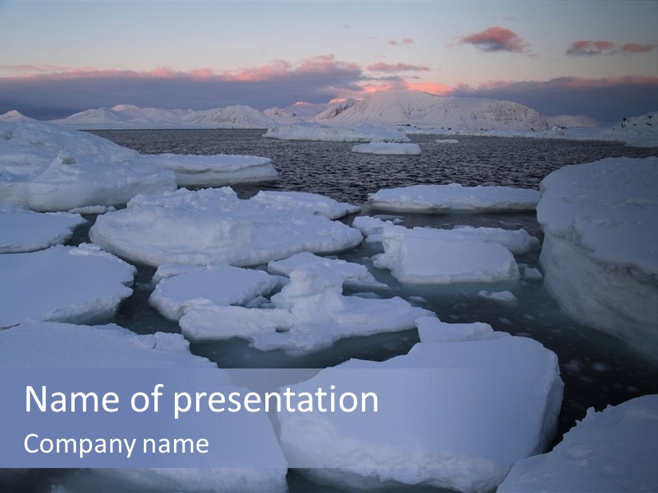 Morning Fiord Winter PowerPoint Template