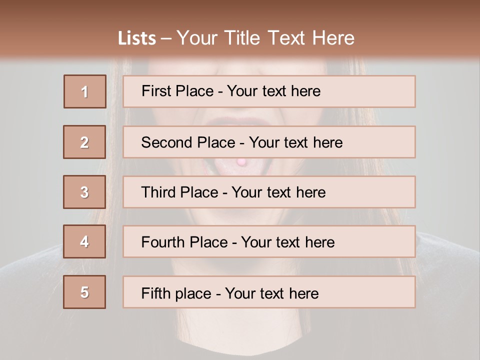 Woman One Person Vignette PowerPoint Template