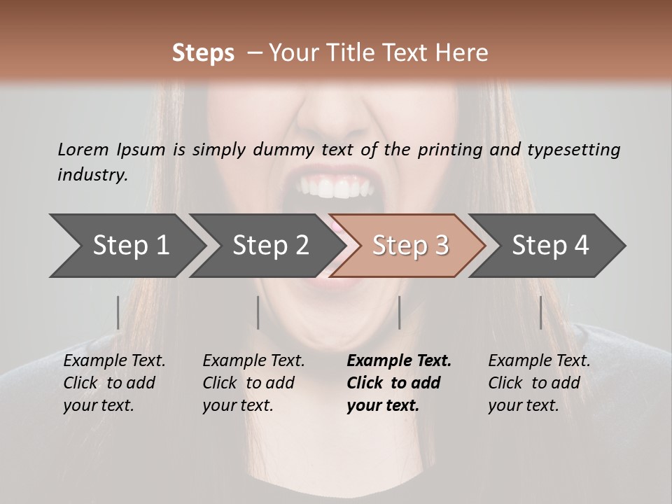 Woman One Person Vignette PowerPoint Template
