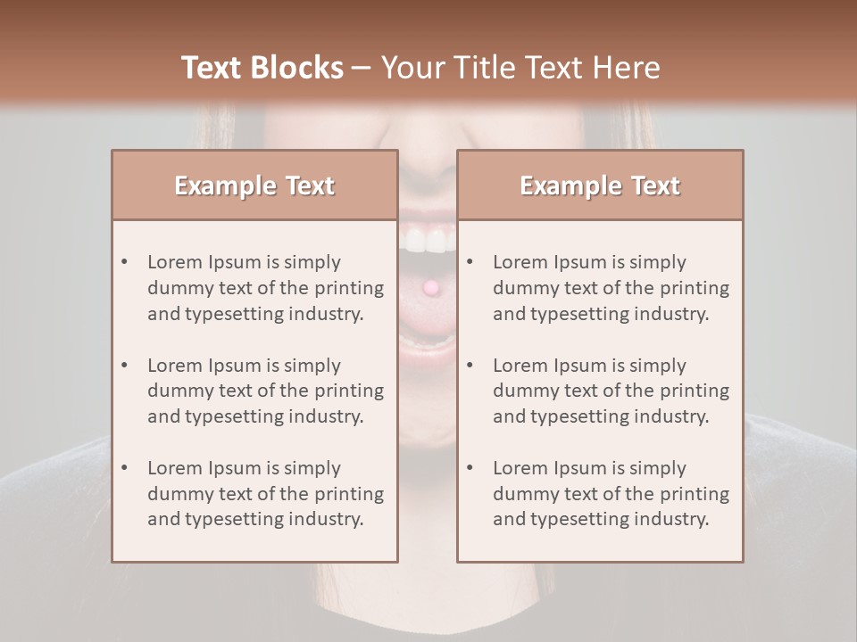 Woman One Person Vignette PowerPoint Template