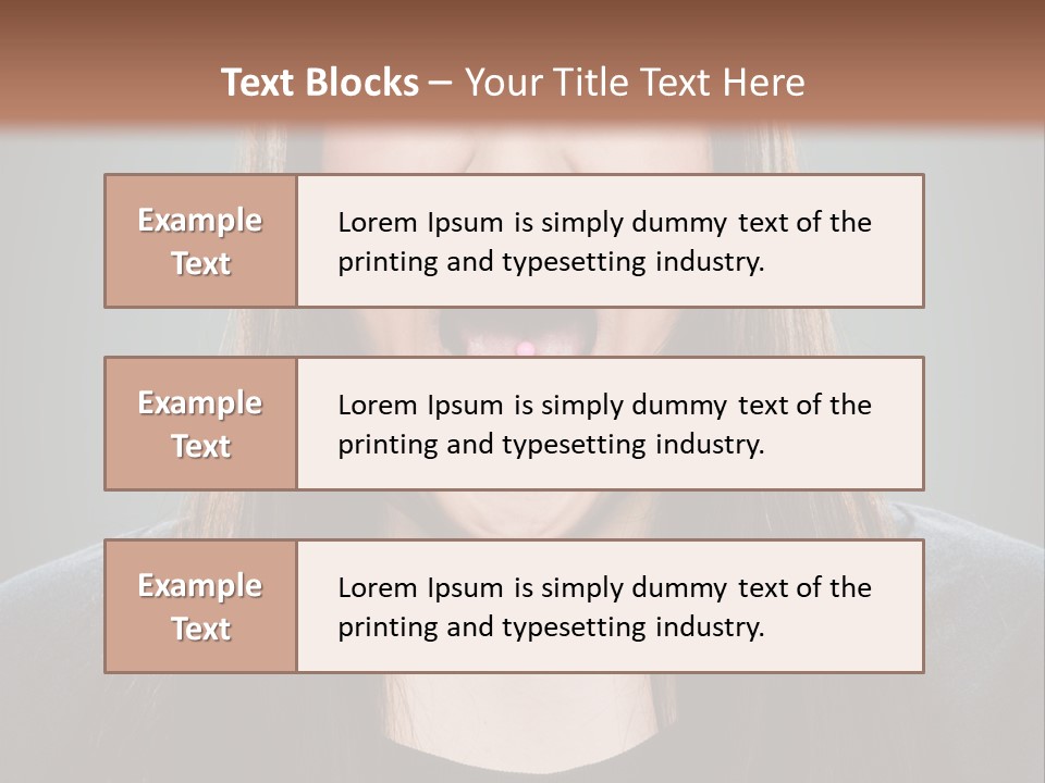 Woman One Person Vignette PowerPoint Template