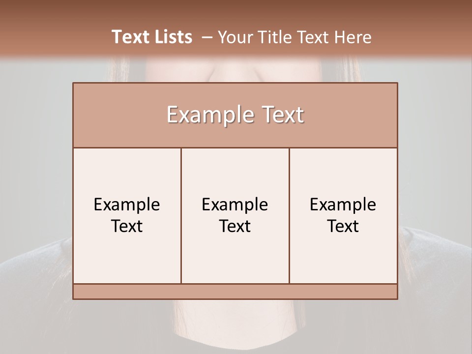 Woman One Person Vignette PowerPoint Template