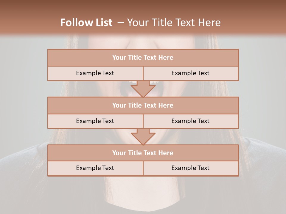 Woman One Person Vignette PowerPoint Template