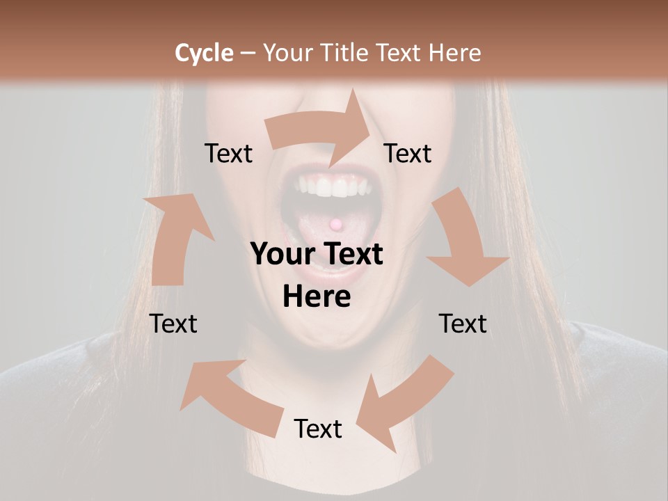 Woman One Person Vignette PowerPoint Template