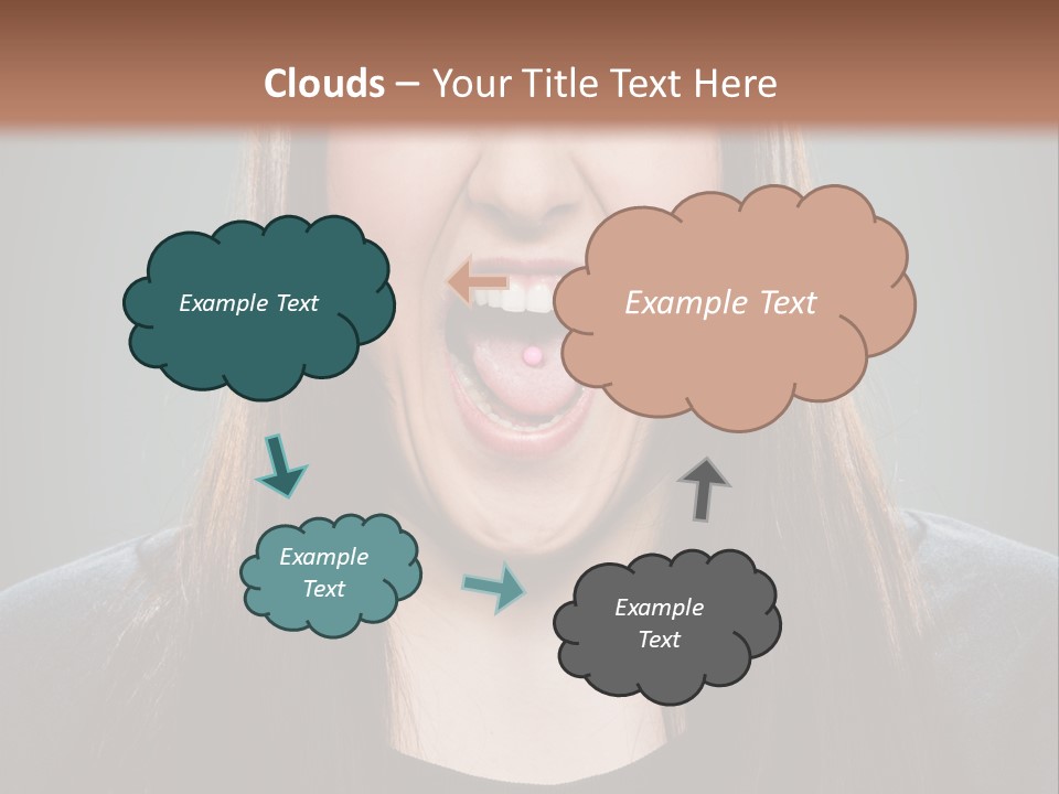 Woman One Person Vignette PowerPoint Template