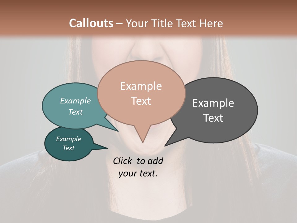 Woman One Person Vignette PowerPoint Template