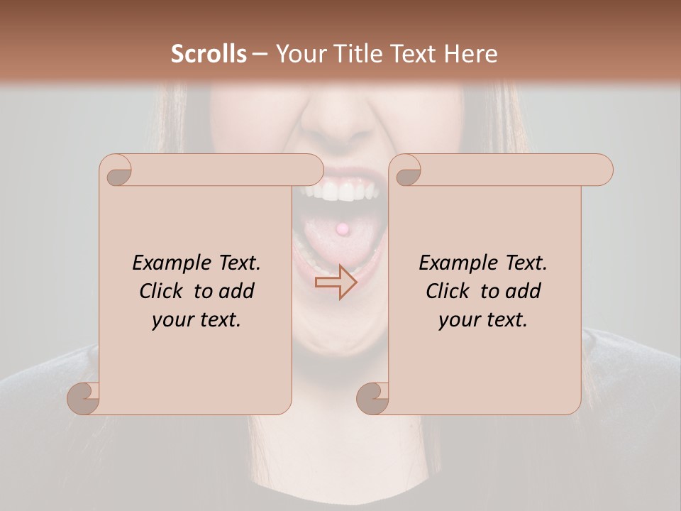 Woman One Person Vignette PowerPoint Template