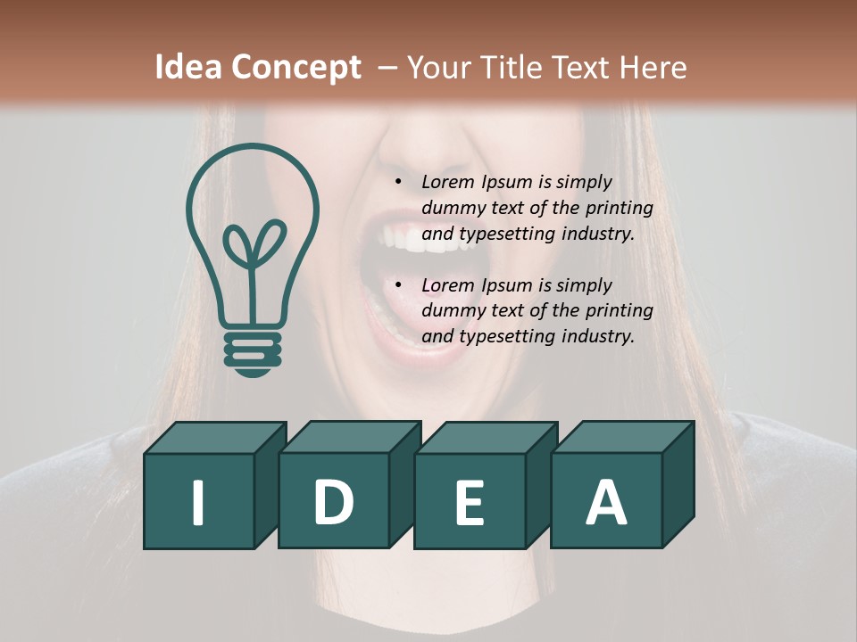 Woman One Person Vignette PowerPoint Template