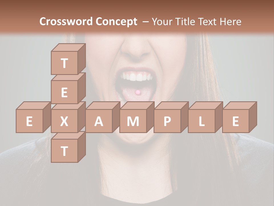 Woman One Person Vignette PowerPoint Template