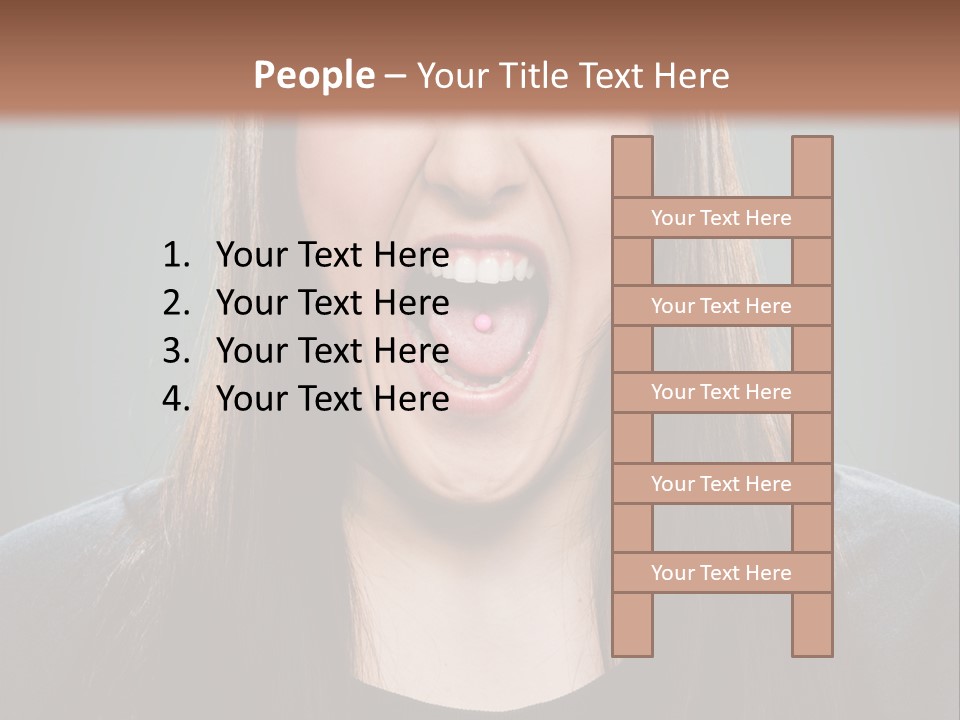 Woman One Person Vignette PowerPoint Template