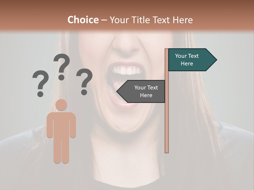 Woman One Person Vignette PowerPoint Template