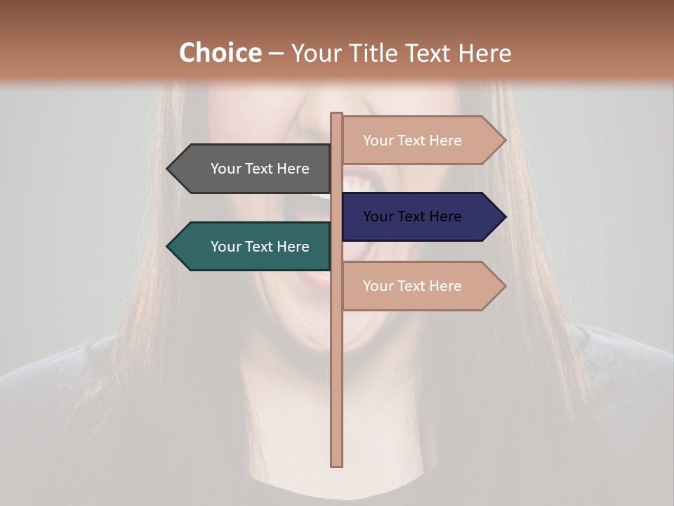 Woman One Person Vignette PowerPoint Template