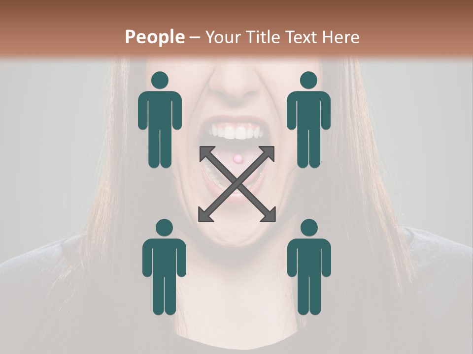 Woman One Person Vignette PowerPoint Template